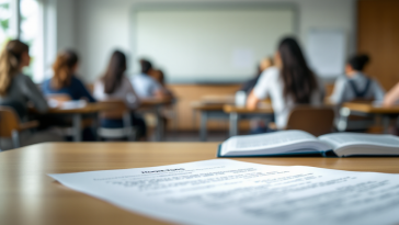 Studente che si prepara per gli esami di maturità 2025