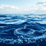 Megattera che crea anelli di bolle nell'oceano