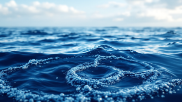 Megattera che crea anelli di bolle nell'oceano