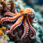 Polpo che mostra la sua capacità di rigenerazione