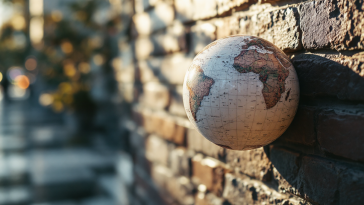 Sfera innovativa che si muove su una parete verticale