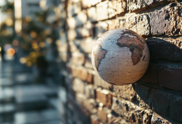 Sfera innovativa che si muove su una parete verticale