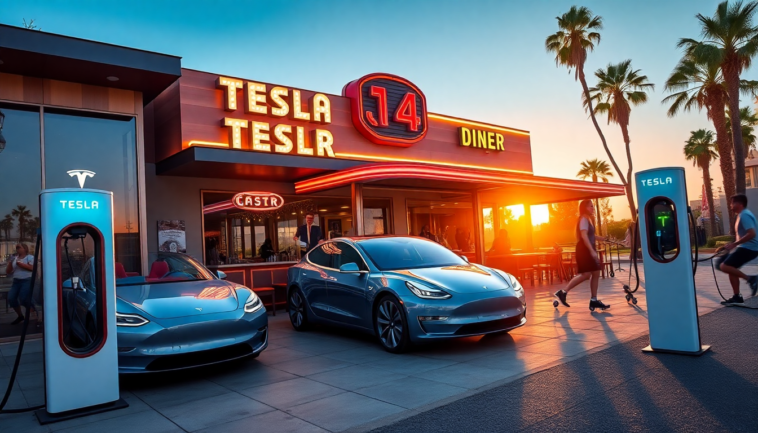 scopri il tesla diner il nuovo tempio della gastronomia e della tecnologia a los angeles 1752678028