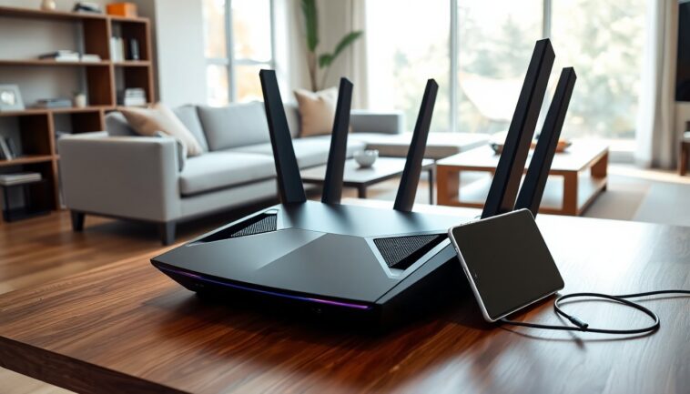 scopri il router asus rog rapture gt be19000ai wi fi 7 potenziato dallintelligenza artificiale 1768924320