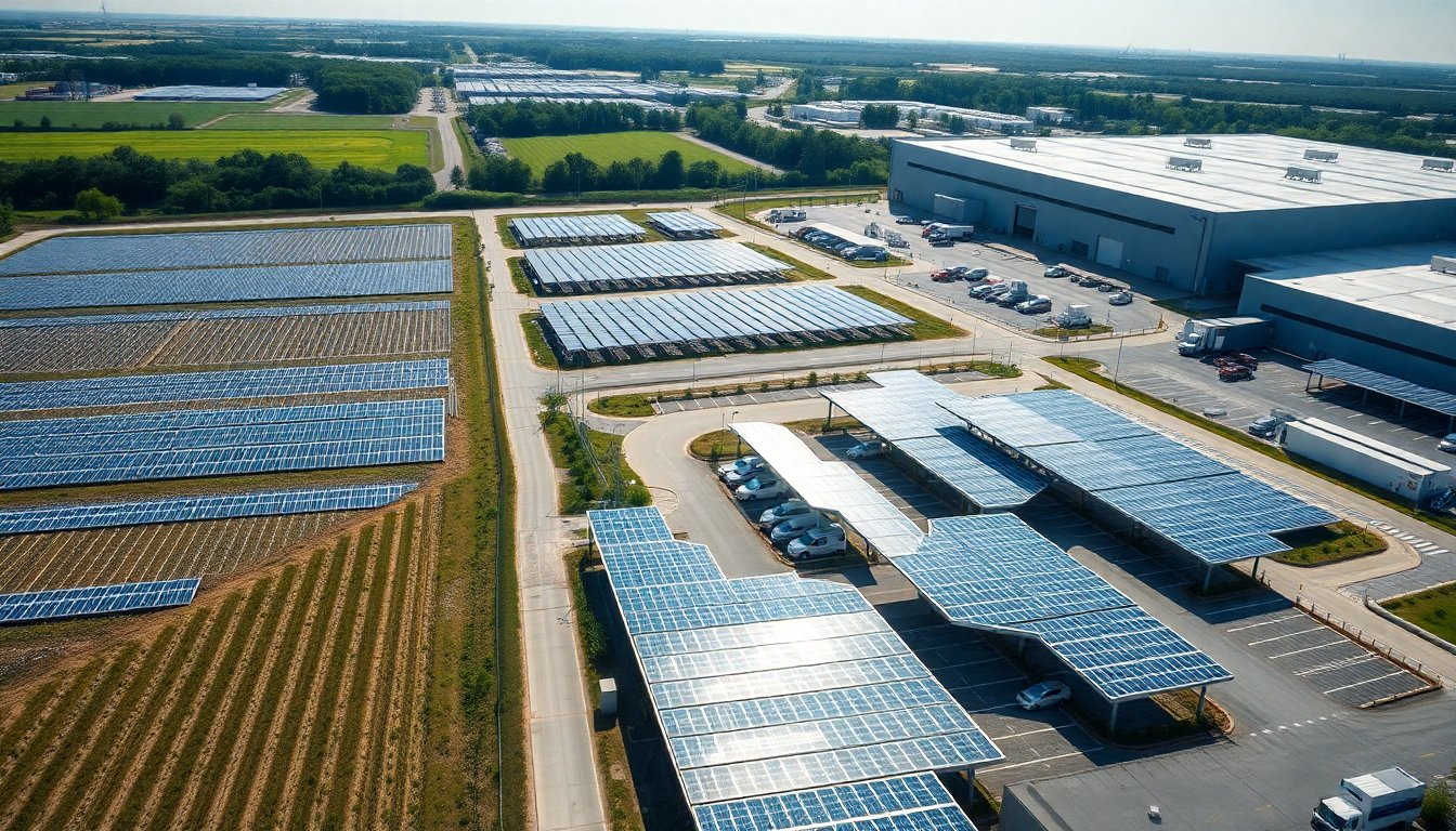 Impianto da 12 MW e carport fotovoltaici per l’autonomia energetica di Stellantis