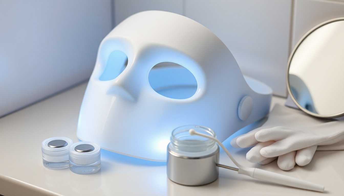 Maschera LED Shark CryoGlow: fototerapia e criotech per il viso a casa