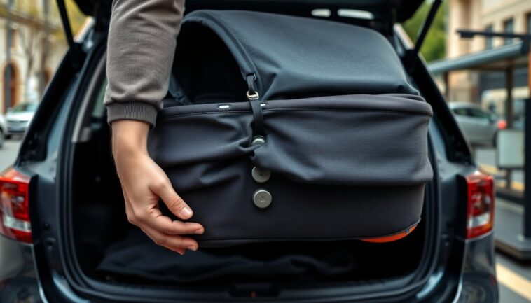 navicella richiudibile cybex come ridurre gli ingombri ripiegandola con il passeggino 1774898921