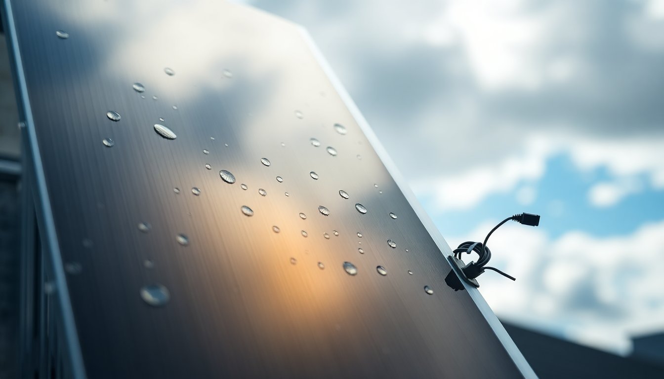 Pannello ibrido con film ultrasottile per fotovoltaico e energia dalla pioggia