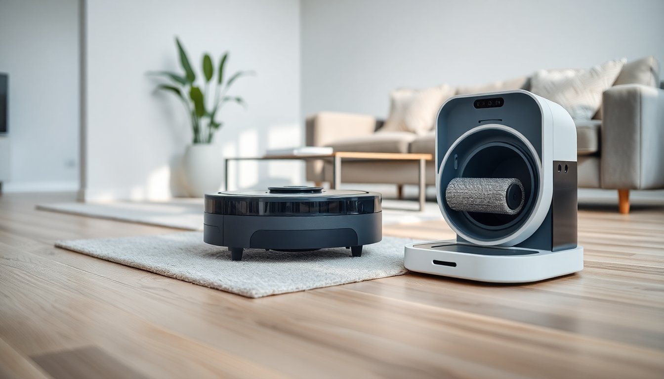 Robot aspirapolvere Ecovacs con OZMO Roller 3.0 e base intelligente