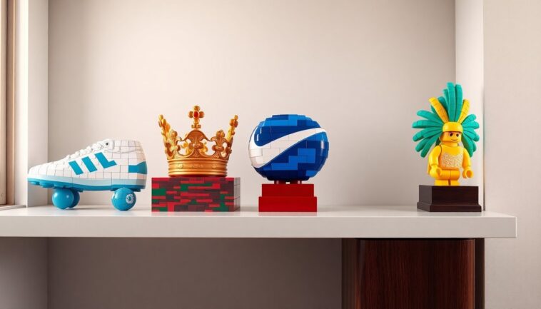 Collezione Lego Editions: Messi, Ronaldo, Mbappé e Vini Jr. in mattoncini