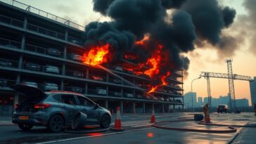 Parcheggio BYD a Shenzhen in fiamme: implicazioni per le batterie EV